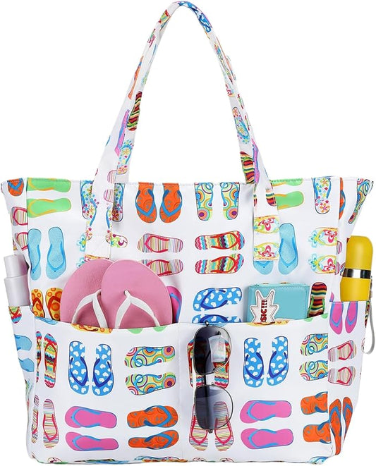 Bluboon Waterproof Beach Tote Pool Bags for Women Ladies Extra Large Carry On Bag With Wet Compartment for Weekender Travel