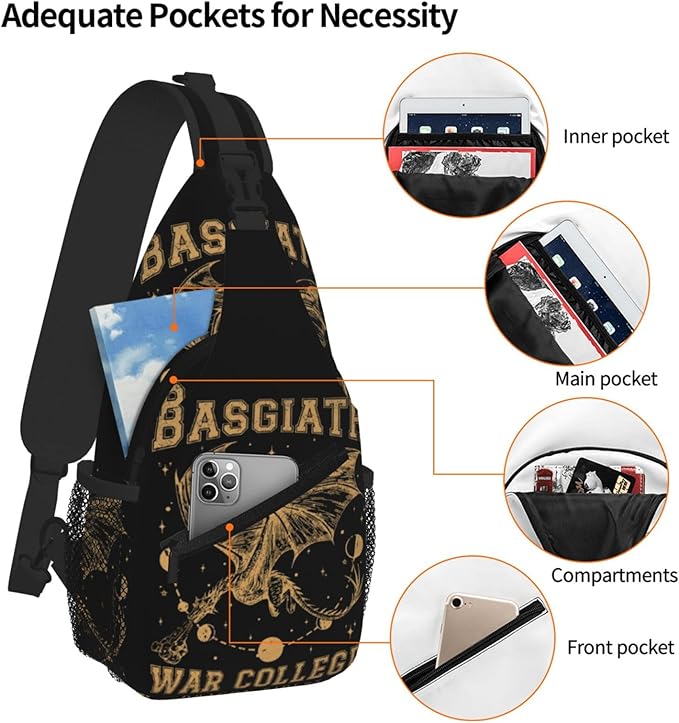The Thirteen Crossbody Bag Throne Of Glass Trendy Sling Bag Bakpack Casual Chest Bags Daypack For Hiking Walking Travel Running(1)