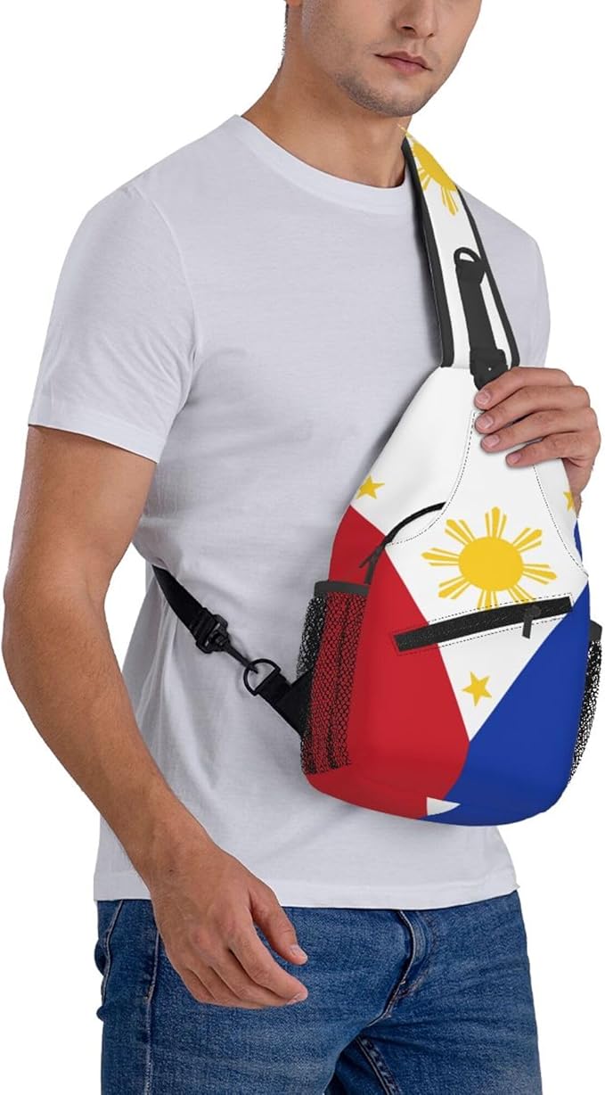 GJXFLSY Philippines Flag Sling Backpack Crossbody Bag Casual Chest Bags Travel Hiking Daypack Shoulder Bag for Women Men