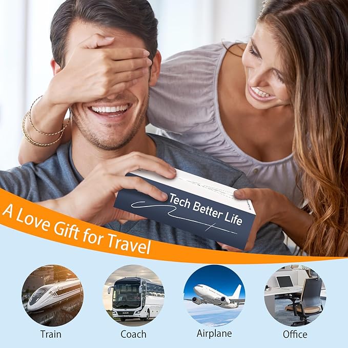 Airplane Footrest with No Feet Clashing Support Design, Portable Travel Foot Hammock, Memory Foam Plane Foot Rest to Relieve Feet Soreness - Long Flights Essentials