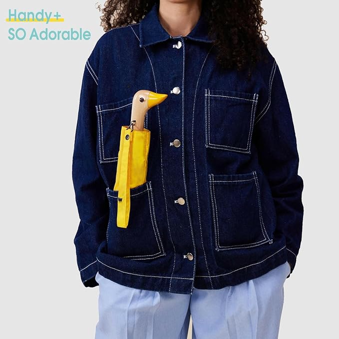Duck Umbrella - Compact Travel Umbrella with a Cute Duck Head Handle for Women