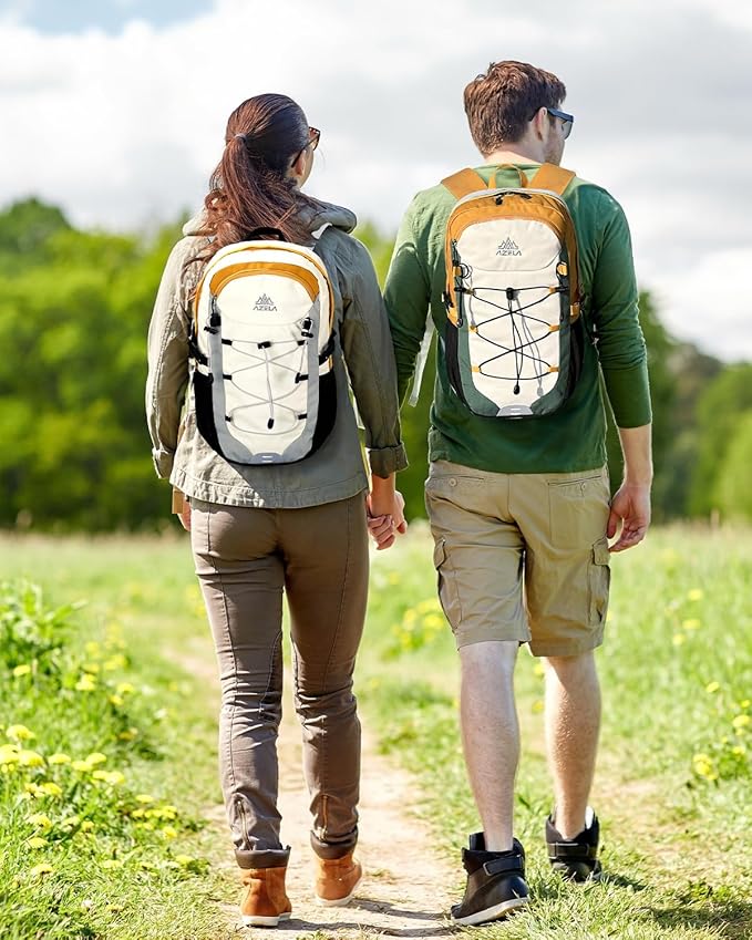 20L Small Lightweight Hiking Backpack with Chest Strap for Men Women, Outdoor Daypack for Travel, Green