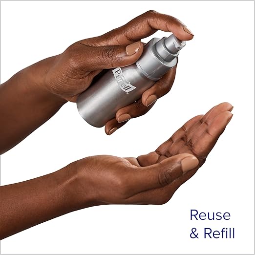 PURELL Advanced Hand Sanitizer Naturals + Refillable Aluminum Bottles, (2) 2 fl oz Travel-Size Bottles (Shipped Empty) and (1) 24 fl oz Refill (Pack of 1) – 3282-12KIT-EC