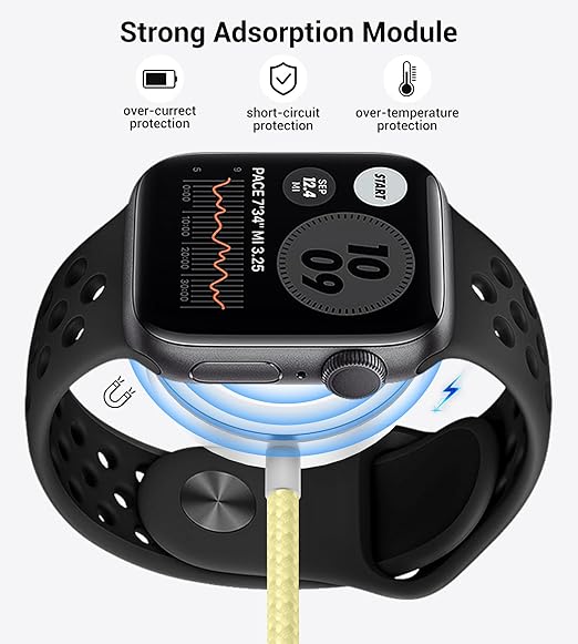 Temdan for Travel Vacation Essentials,3 in 2 USB C Cable for Apple Watch Charger/iPhone 17 Charger/Lightning,Multi Charging Cable Cord,Camping Essentials,Designed for iWatch &iPhone 16-12-4FT Yellow