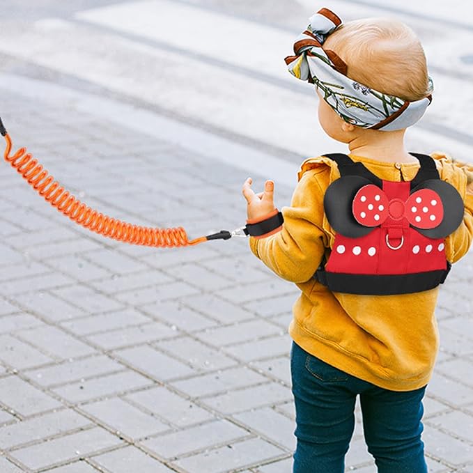 Accmor Toddler Leash Harness, Child Harness Baby Leash + Anti-Lost Wrist Link, Cute Kids Harness with Walking Strap Tether Belt for 1-5 Years Boys and Girls to Zoo or Mall