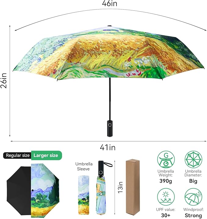 Umbrella, Pretty Umbrellas for Women and men, Ladies Umbrellas for Rain, Automatic Folding Umbrellas Open Close