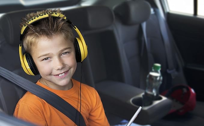 eKids Pokemon Pikachu Wired Kids Headphones, Adjustable, Stereo Sound, 3.5Mm Jack, Tangle-Free, Volume Control, Children's Headband On Ear for School Home, Travel