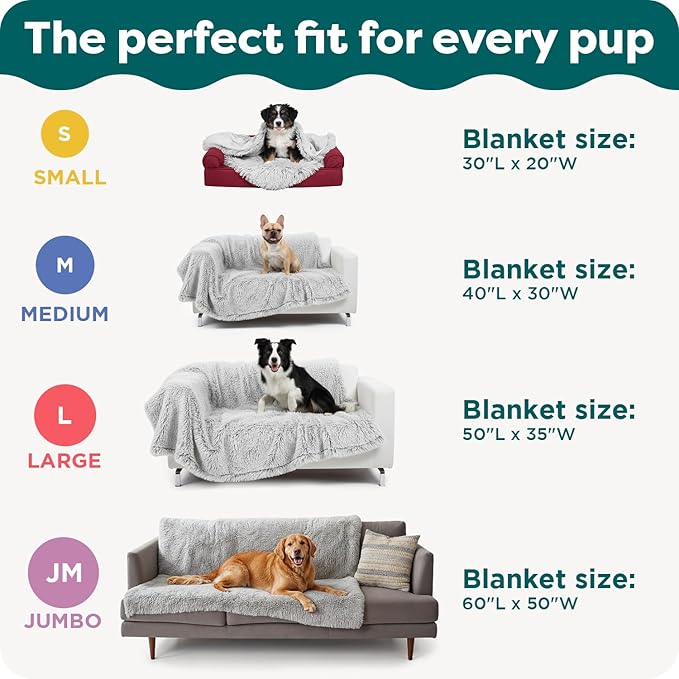 FurHaven Waterproof Throw Blanket For Dogs & Indoor Cats, Reversible Protective Pet Blanket, Extra Large, Long Faux Fur & Velvet, Taupe