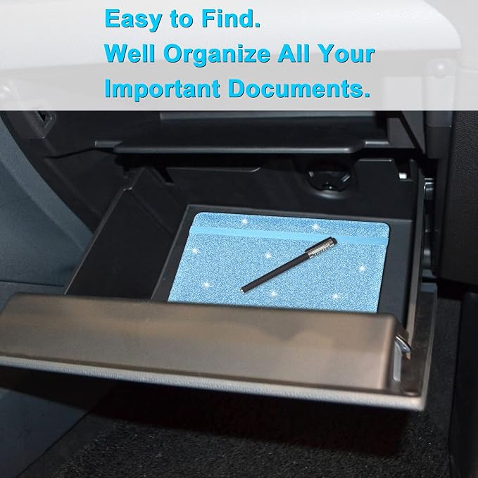 Wisdompro Car Document Holder Organiser, PU Leather Vehicle Insurance and Registration Holders Wallet Case for ID Card, Driving Licence, Key Contact Information Cards