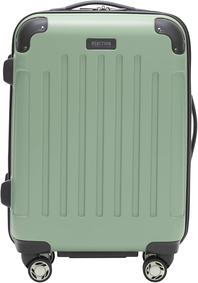 Kenneth Cole REACTION Renegade Luggage Expandable 8-Wheel Spinner Lightweight Hardside Suitcase, Seafoam, 20-Inch Carry On