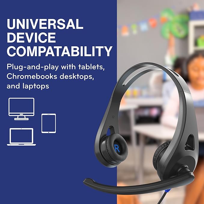 ThinkWrite Technologies / TWT Audio Ergo, TW110 | Premium On-Ear Headset with Noise Reducing Microphone (3.5mm Jack)