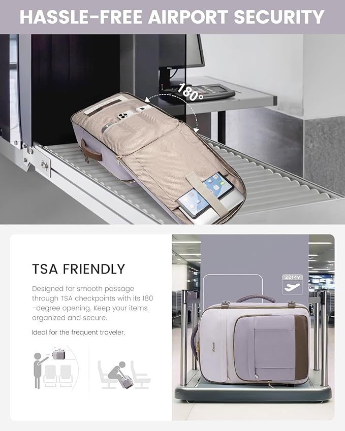 LOVEVOOK 40L Travel Backpack for Women & Men - 17.3 Inch Carry On Backpack & Personal Item Backpack for Airlines, Spacious and Durable Design, with 3 Packing Cubes