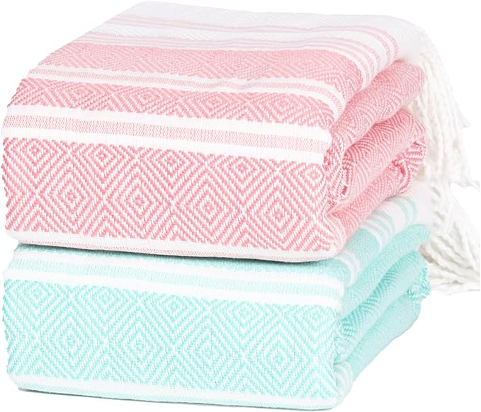 Thin Turkish Beach Towel Lightweight Soft Cotton Extra Large XL Oversized Sand Free Sandproof Absorbent Quick Dry Towels Cloud Bath Pool Travel Compact Essentials Accessories for Adult Gifts