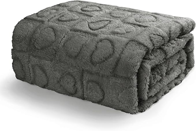 gogobunny Cozy Fleece Throw Blanket for Couch, 60x80 Inch Large Soft Blanket for Adults & Pets, 2-in-1 Machine Washable Lightweight Blanket for Bed, Travel, All Season Comfort (Anthracite, 60x80)
