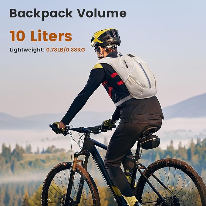 Small Hiking Backpack 10L- Lightweight Packable Foldable Backpack for Travel Camping Outdoor Commute, Compact Rucksack for Women Men(Beige)