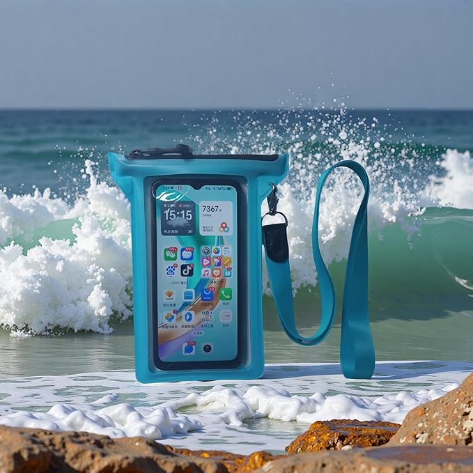 Waterproof Phone Pouch, Waterproof Phone Case, for iPhone 17 16 15 14 Pro Max，IPX8 Waterproof Rating, airtight Zipper Seal