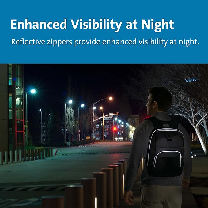 Kensington Triple Trek Slim Laptop Backpack for MacBooks, Chromebooks, Tablets & Ultrabooks up to 13-Inch-14-Inch (K62591AM), Black