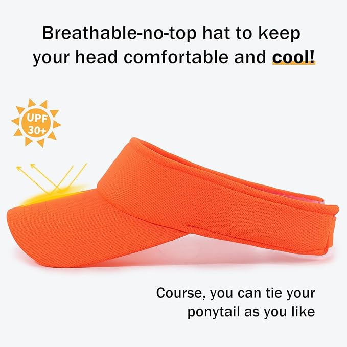 Sun Visor Hat Adjustable Velcro Outdoor Sports Cap for Men Women Adults