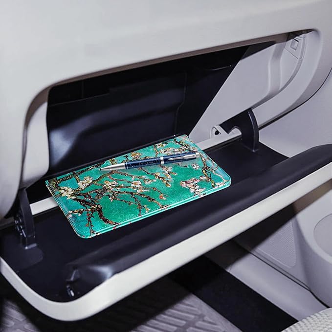 CoBak Car Registration and Insurance Holder - Vehicle Glove Box Car Organizer,Auto Truck Comparment Accessories Case with Magnetic Closure for Driver License,Cards