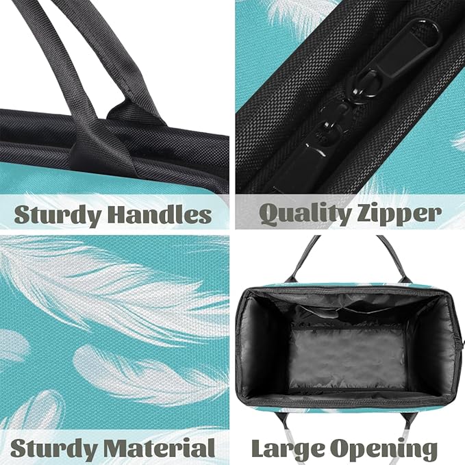 Large Travel Duffle Bag for Women Men,Waterproof Weekender Overnight Bag Carry on Tote Bags for Gym Sport Business Trip,Modern Feather Duffel Bags