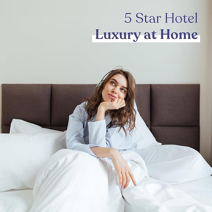 FluffCo Zen Fluff Pillows - Down Alternative - King Bed Pillow for Sleeping Made in USA - Luxury Hotel-Quality Pillow - Gift for Home - 100% Cotton, 300 Thread Count (Soft King Size 1 Pack)