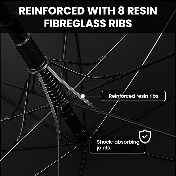 Golf Umbrella Windproof - 62/54/47 Inch Large Umbrellas For Rain Heavy Duty - Automatic Open Ultimate UV Protection - Water Repellent Double Canopy Vented - Best Sports Umbrella