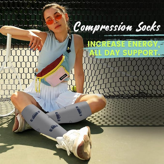 Copper Compression Socks 15-20 mmHg for Men & Women 8 Pairs – Circulation Support for Nurses, Travel, Running, Hiking, Soccer