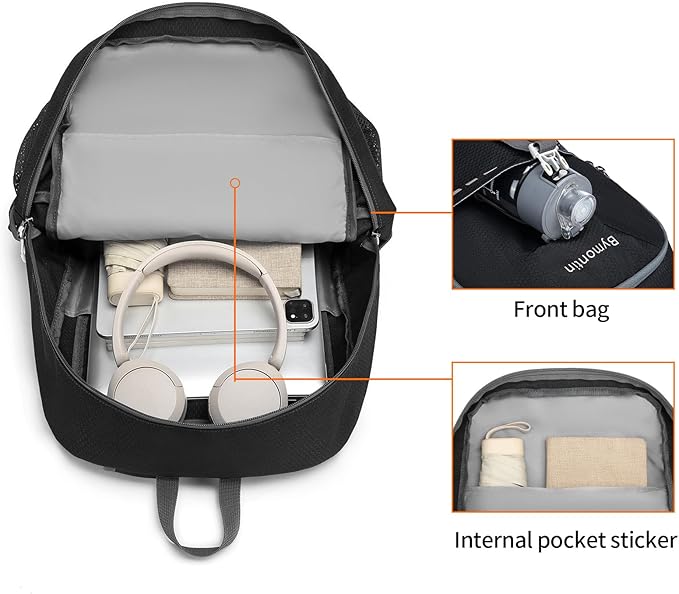 35L Lightweight Packable Backpack – Durable Foldable Daypack for Travel, Hiking, and Gym (Black)