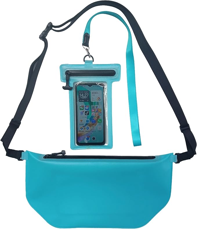 Waterproof Phone Pouch, Waterproof Phone Case, for iPhone 17 16 15 14 Pro Max，IPX8 Waterproof Rating, airtight Zipper Seal