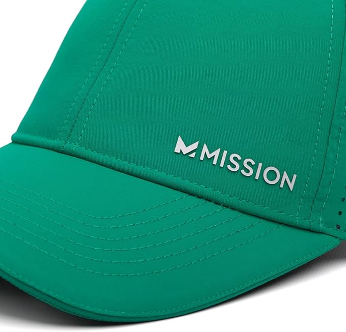 MISSION Cooling Vented Performance Hat Unisex One Size Cap for Workouts, Golf & Running, Sweat & Water Activated Technology