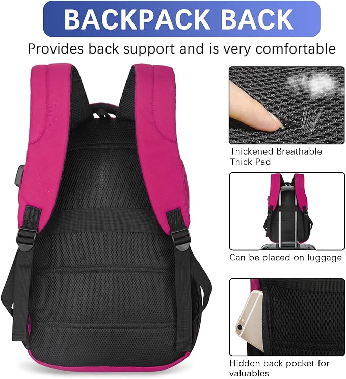 LARIPOP Travel Laptop Backpack,15.6 Inch Business Laptop backpack for Men Women with USB Charging Port,Water-Resistant Laptopack Weekender Daypack for Work College Computer