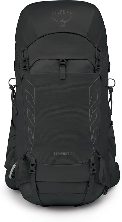 Osprey Tempest 44L Women's Lightweight Hiking Backpack - Daypack for Travel & Camping, Black/Coal Grey, M/L