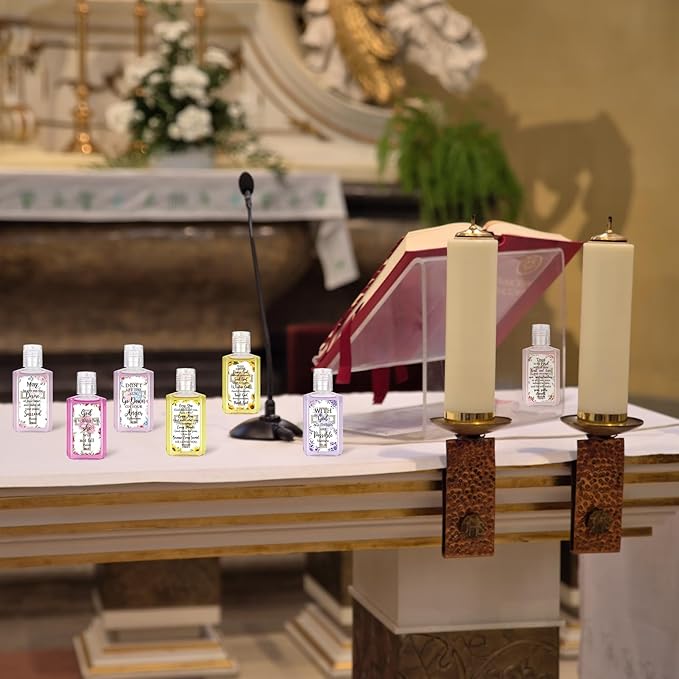 50 Pcs Christian Mini Hand Sanitizer Bulk Bible Verse Hand Sanitizer Religious Inspirational Favors 1fl oz Travel Size Hand Soap Gift for Pastor Church Prayer Christian Party Favors (Retro Floral)