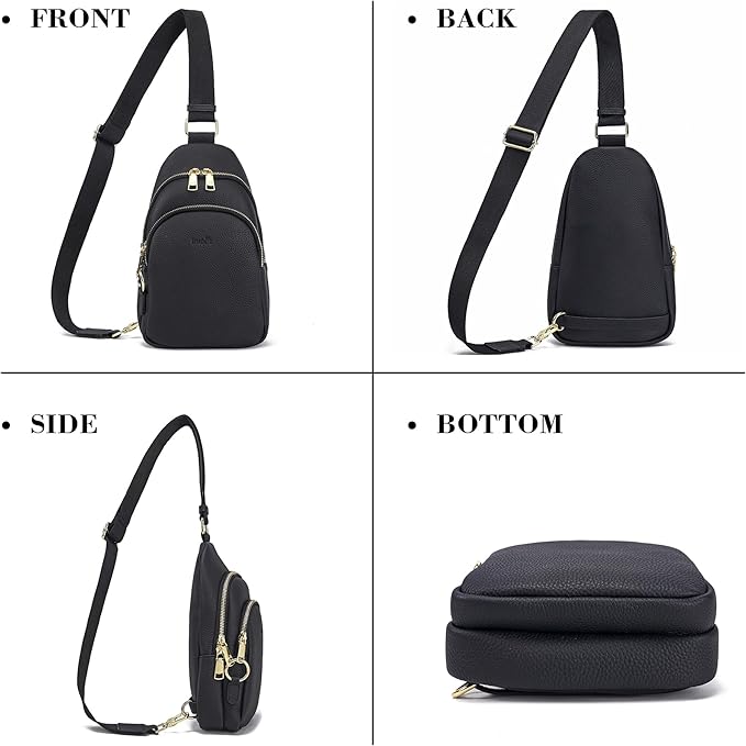INICAT Crossbody Sling Bags Fanny Packs Valentine's Day Gifts Vegan Leather Travel Vacation Essentials Purses Women