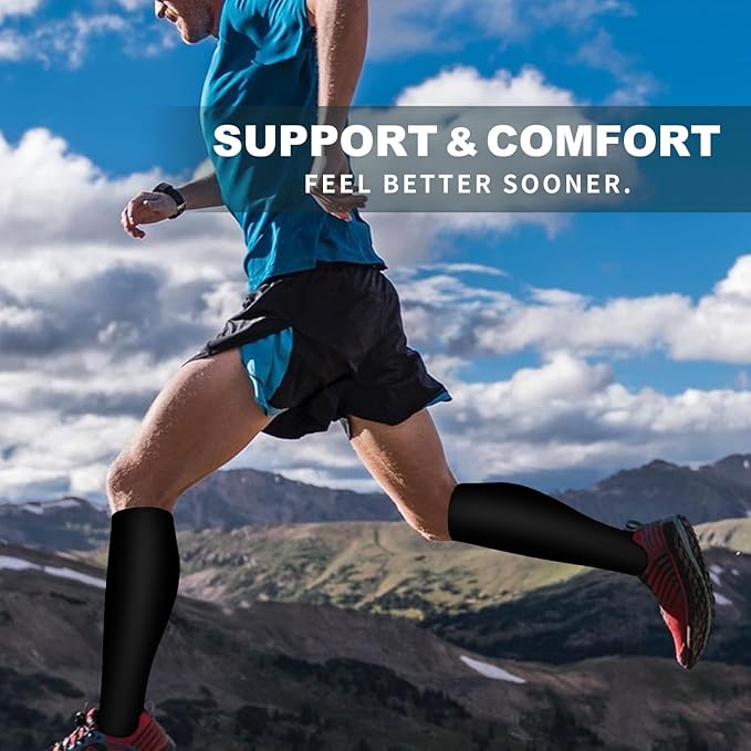 Bluemaple 6 Pack Copper Compression Socks for Women and Men Circulation-Best Support for Medical, Running,Nursing,Athletic