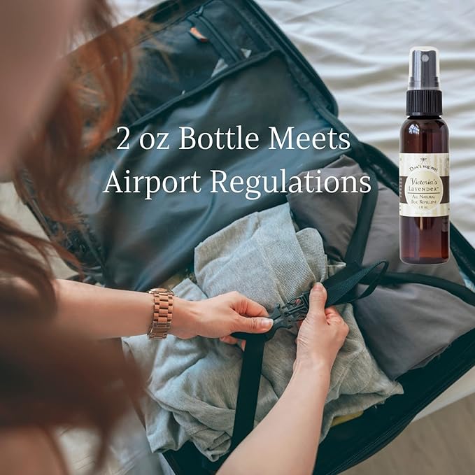 Victoria's Lavender Don’t Bug Me Natural Bug Spray for Kids, Men & Women – DEET Free Insect Spray with Essential Oils, Aloe Vera & Eucalyptus for Outdoor & Indoor, Made in USA – (2 Fl Oz + 4 Fl Oz)