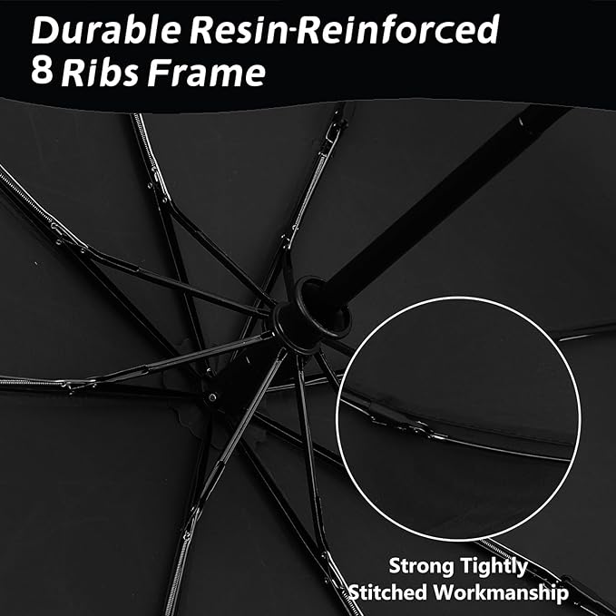 Travel Compact Umbrellas for Rain Portable Automatic Open/Close Windproof Folding Small Umbrella
