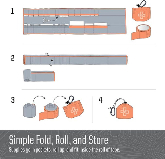 Compact First Aid Kit, Medical Grade Adhesive, Emergency Response Kit, 1 Pound (Full Kit)