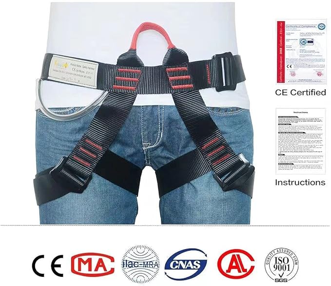 HeeJo Climbing, Safety Safe Seat Belt for Outdoor Tree Climbing, Outward Band Expanding Training Large Size,Climbing Gear
