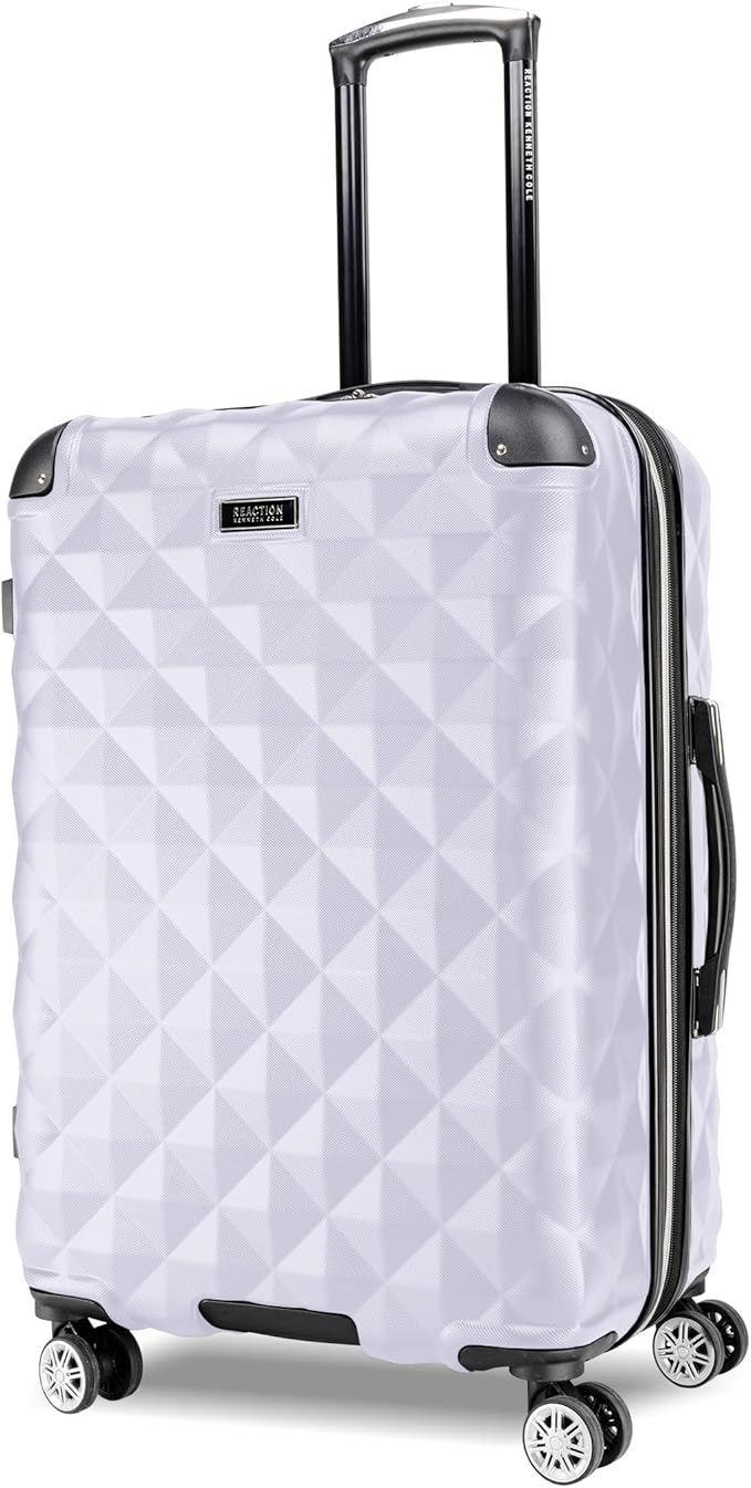 Kenneth Cole REACTION Diamond Tower Luggage Collection Lightweight Hardside Expandable 8-Wheel, Lavender, 24-Inch Checked