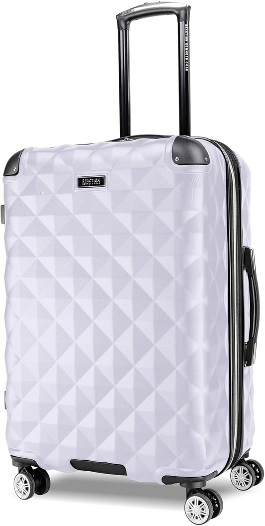 Kenneth Cole REACTION Diamond Tower Luggage Collection Lightweight Hardside Expandable 8-Wheel, Lavender, 24-Inch Checked