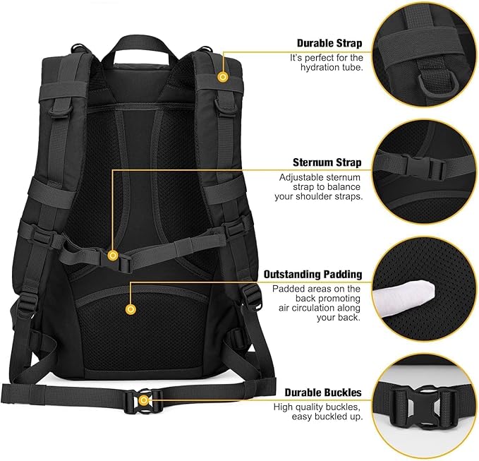 Mardingtop Small Tactical Backpack,Molle Hiking Backpack for Backpacking,Cycling and Biking,15L/25L Backpack