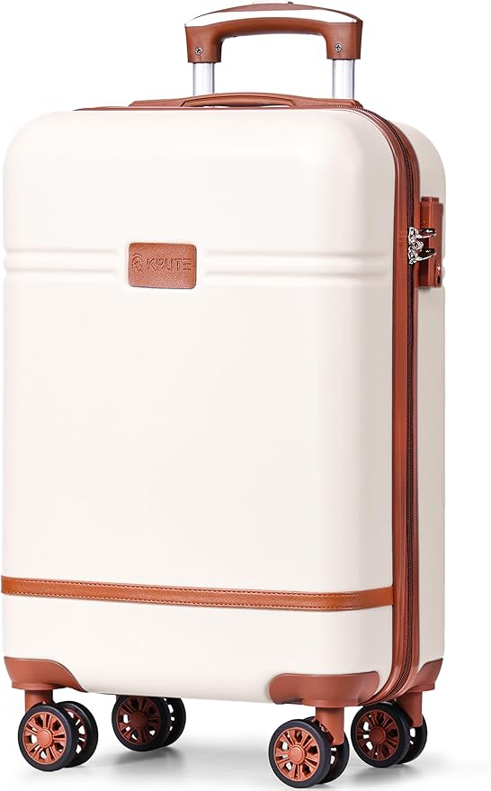 Krute Carry On Luggage 22x14x9 Airline Approved Hard Shell Suitcases with Wheels 20in PC+ABS TSA Approved Carry On Suitcase