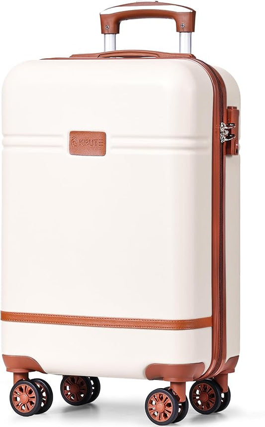 Krute Carry On Luggage 22x14x9 Airline Approved Hard Shell Suitcases with Wheels 20in PC+ABS TSA Approved Carry On Suitcase