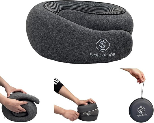 Neck Travel Pillow Set – Exquisite Fashion Storage Box, Premium Memory Foam, Adjustable Velcro, Ergonomic Neck Design – Ideal for Travel, Office, and Long Drives -Design for Adults and Kids