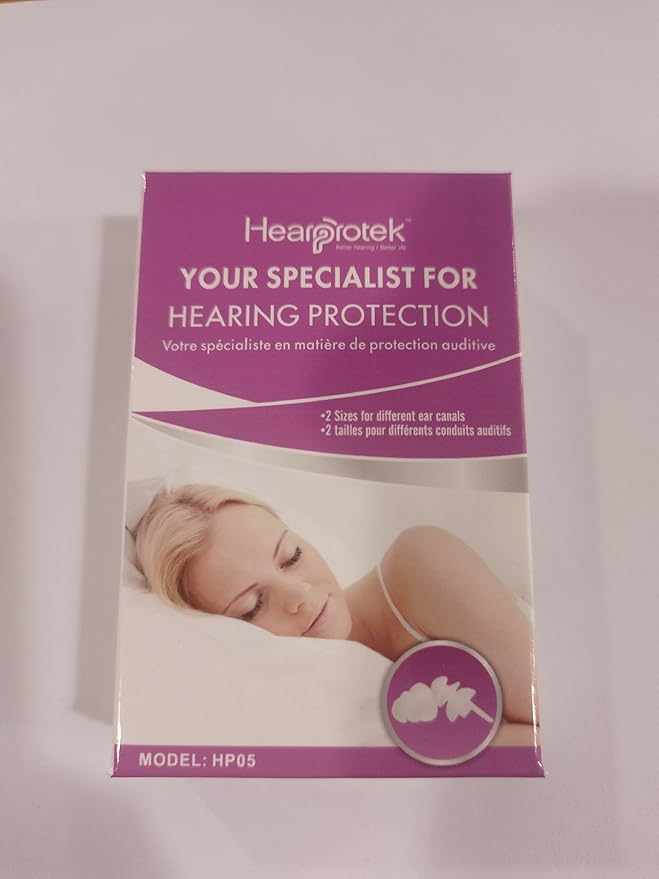 Hearprotek Sleeping Ear Plugs,2 Pairs Ear Plugs (32db & 30db) Ultra Soft Noise Reduction and Hearing Protection earplugs for Side Sleepers, snoring, Travel, Working, Safety (Pink)