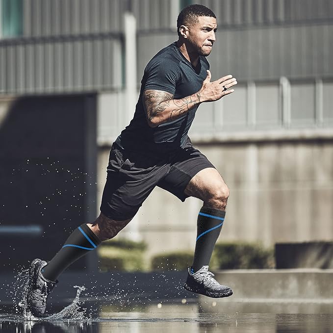 fenglaoda 8 Pairs Compression Socks for Men & Women 20-30 mmHg Knee High Nurse Pregnant Running Medical and Travel Athletic