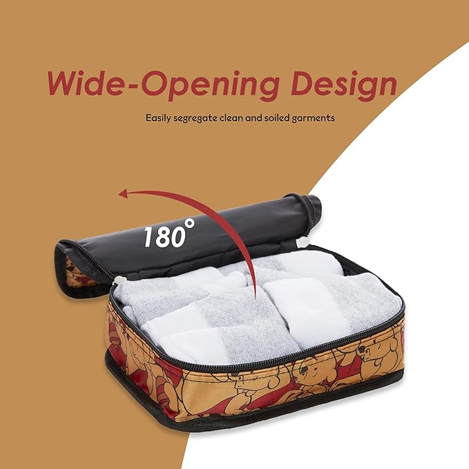 Disney Minnie Mickey Stitch Packing Cubes - Winnie the Pooh, Princess Cinderella, Cars, Toy Story 5 Piece Packing Cubes Compression - Travel Essential - Luggage Suitcase Organizer Set