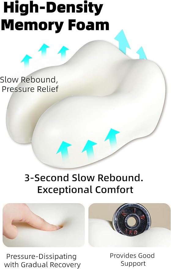 Travel Neck Pillow with Extra Large Hood Rollable Airplant Hooded Neck Pillow with Memory Foam Filling and Removable, Skin-Friendly Cover with a Carrying Pouch