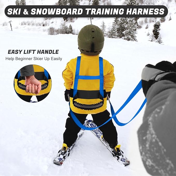Odoland Kids Ski Snowboard Training Harness Toddler Skiing Harness with Removable Leash Speed Control Teaching for Beginners